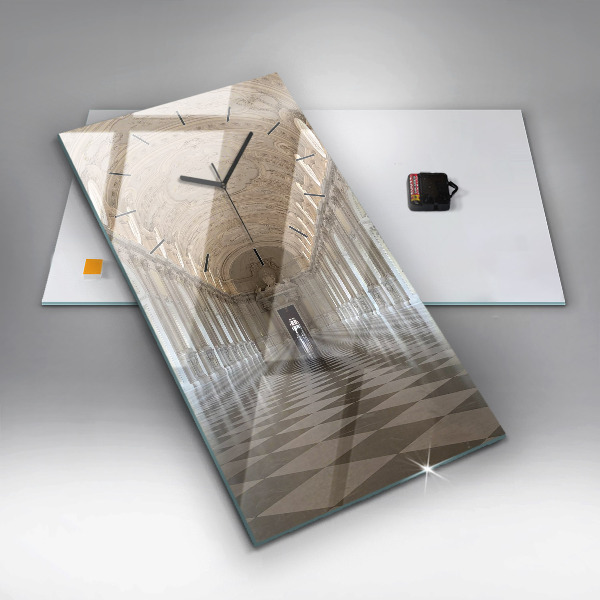 Ceas vertical de perete din sticlă Muzeul La Veneria Reale