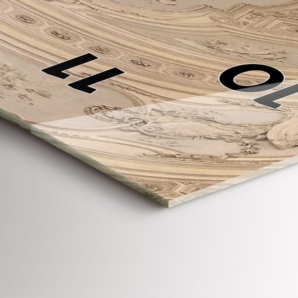 Ceas vertical de perete din sticlă Muzeul La Veneria Reale