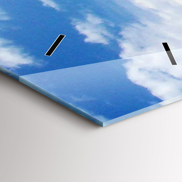 Ceas vertical de perete din sticlă Nava cu apă scufundată