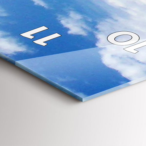 Ceas vertical de perete din sticlă Nava cu apă scufundată