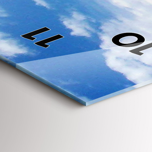 Ceas vertical de perete din sticlă Nava cu apă scufundată