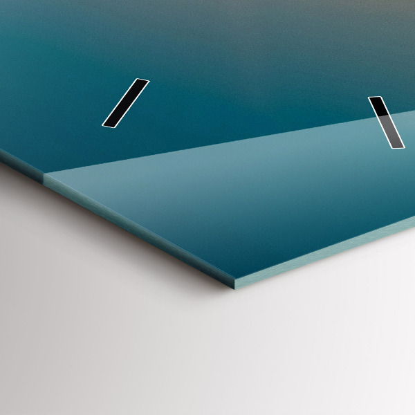 Ceas vertical de perete din sticlă Peisaj de răsărit