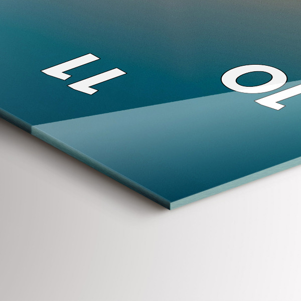 Ceas vertical de perete din sticlă Peisaj de răsărit