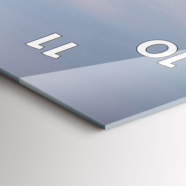 Ceas vertical de perete din sticlă Munte acoperit cu zăpadă