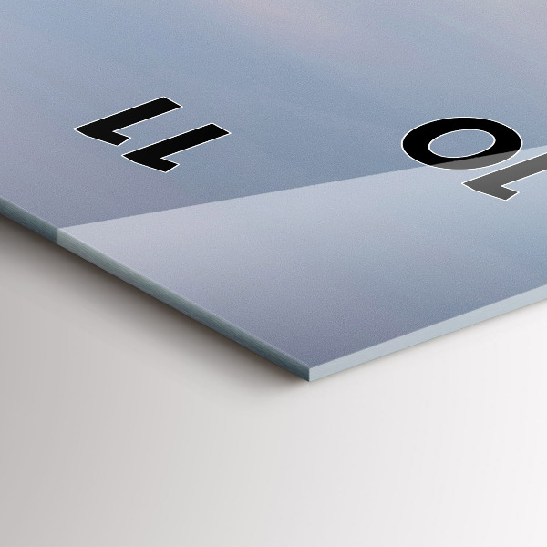 Ceas vertical de perete din sticlă Munte acoperit cu zăpadă