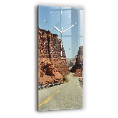 Ceas vertical de perete din sticlă Route 66 în SUA