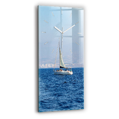 Ceas vertical de perete din sticlă Yacht în Tenerife