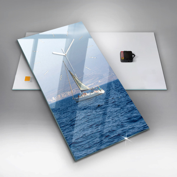Ceas vertical de perete din sticlă Yacht în Tenerife