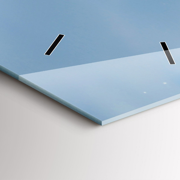 Ceas vertical de perete din sticlă Fotografie cu valurile mării