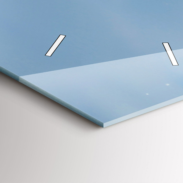 Ceas vertical de perete din sticlă Fotografie cu valurile mării