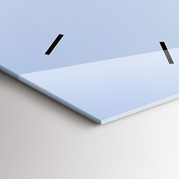 Ceas vertical de perete din sticlă Munți lângă ocean