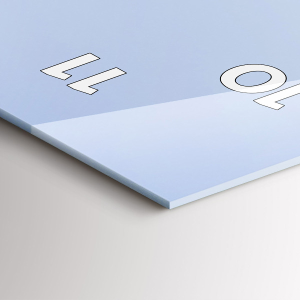 Ceas vertical de perete din sticlă Munți lângă ocean