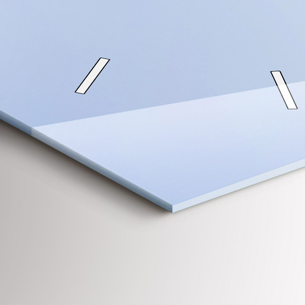 Ceas vertical de perete din sticlă Munți lângă ocean