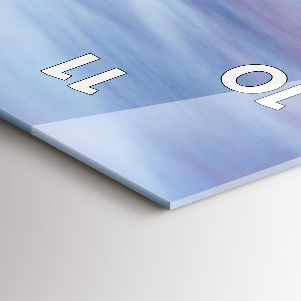 Ceas vertical de perete din sticlă Cabană la munte