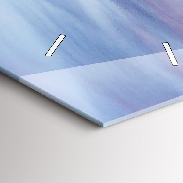 Ceas vertical de perete din sticlă Cabană la munte