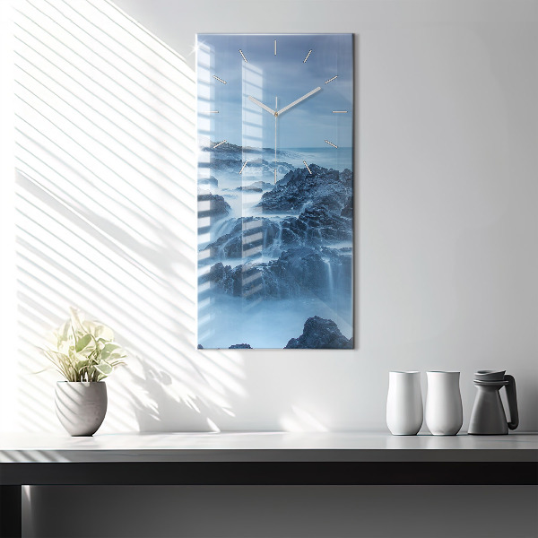 Ceas vertical de perete din sticlă Far