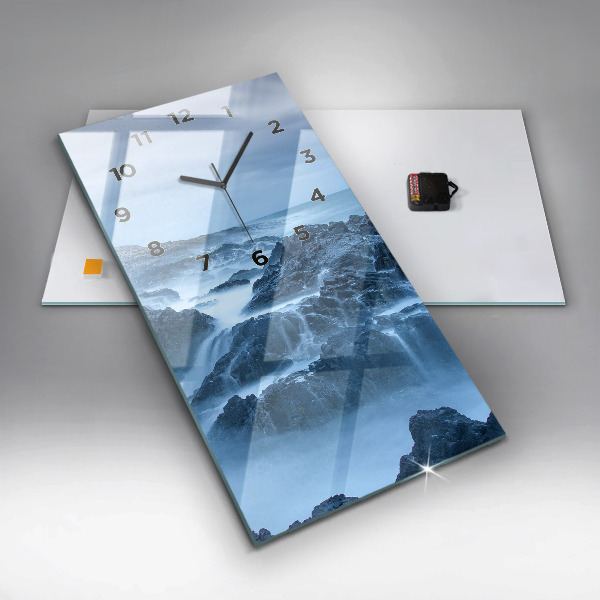 Ceas vertical de perete din sticlă Far