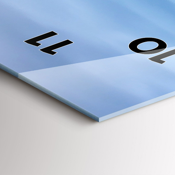 Ceas vertical de perete din sticlă Far