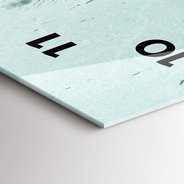 Ceas vertical de perete din sticlă Londra ploioasă