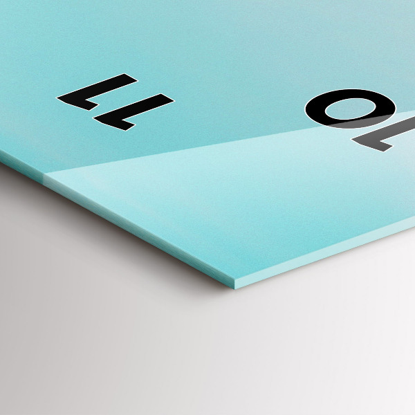 Ceas vertical de perete din sticlă Telefon public