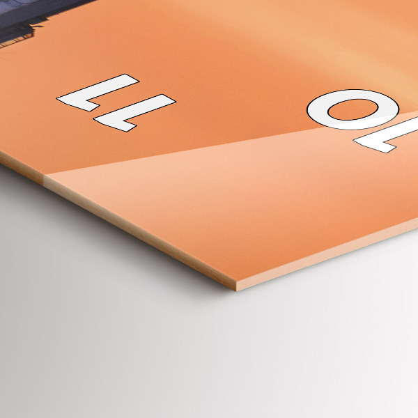 Ceas vertical de perete din sticlă Podul Benjamin Franklin