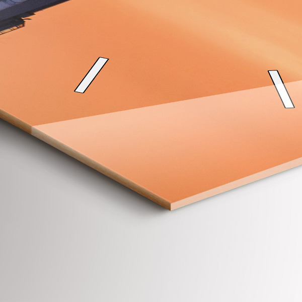 Ceas vertical de perete din sticlă Podul Benjamin Franklin