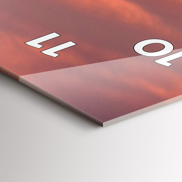 Ceas vertical de perete din sticlă Orizontul orașului Philadelphia