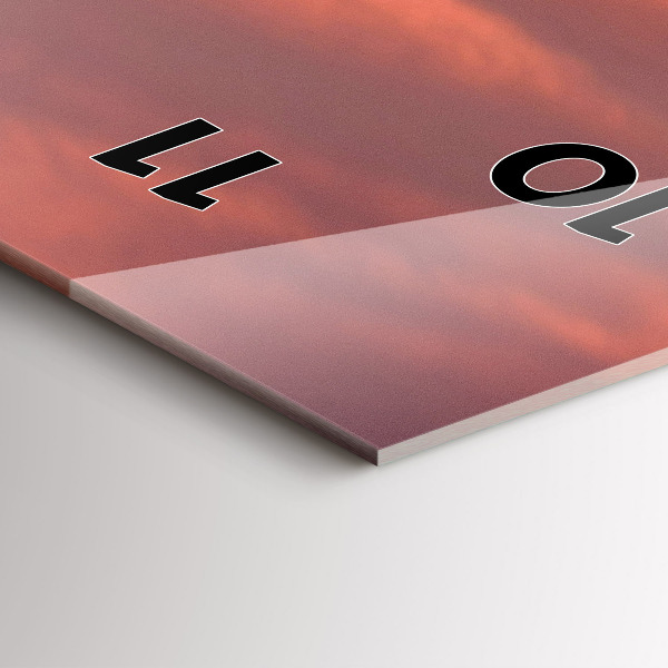 Ceas vertical de perete din sticlă Orizontul orașului Philadelphia