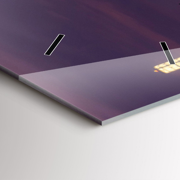 Ceas vertical de perete din sticlă Orizontul orașului Philadelphia