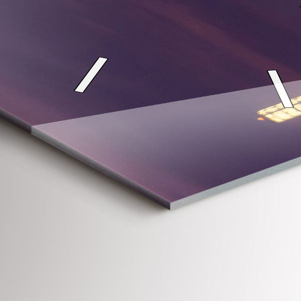 Ceas vertical de perete din sticlă Orizontul orașului Philadelphia