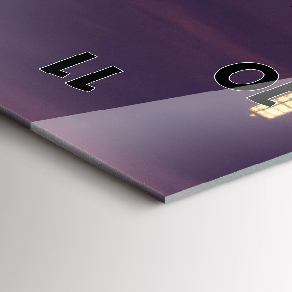 Ceas vertical de perete din sticlă Orizontul orașului Philadelphia