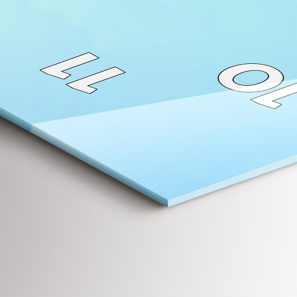 Ceas vertical de perete din sticlă Lac cu Munți