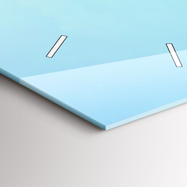 Ceas vertical de perete din sticlă Lac cu Munți