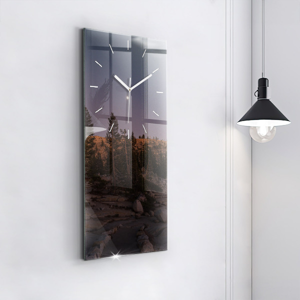 Ceas vertical de perete din sticlă Drumul stâncos al lui Yosemite
