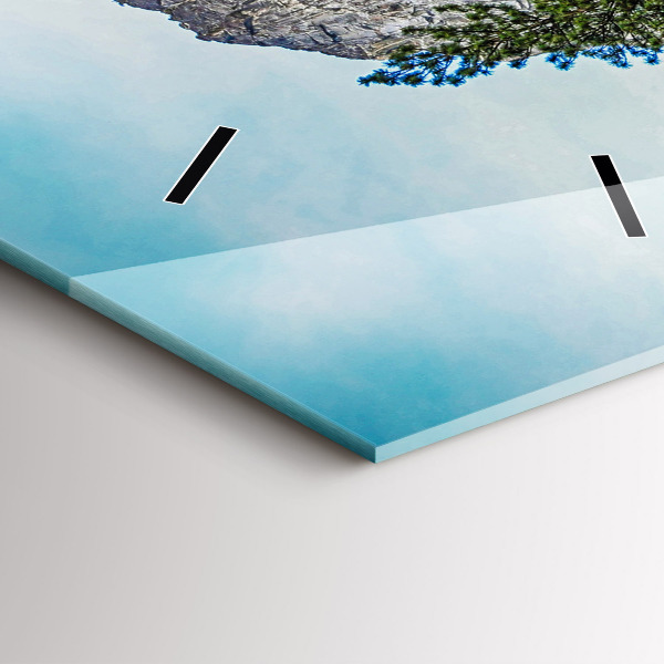 Ceas vertical de perete din sticlă Pod de lemn Yosemite