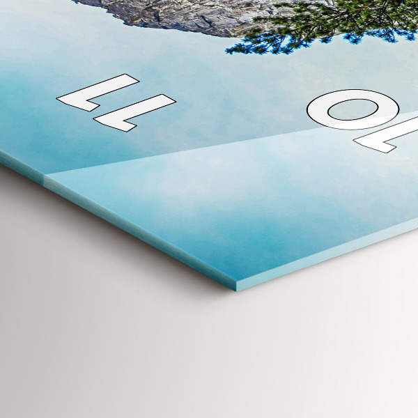 Ceas vertical de perete din sticlă Pod de lemn Yosemite