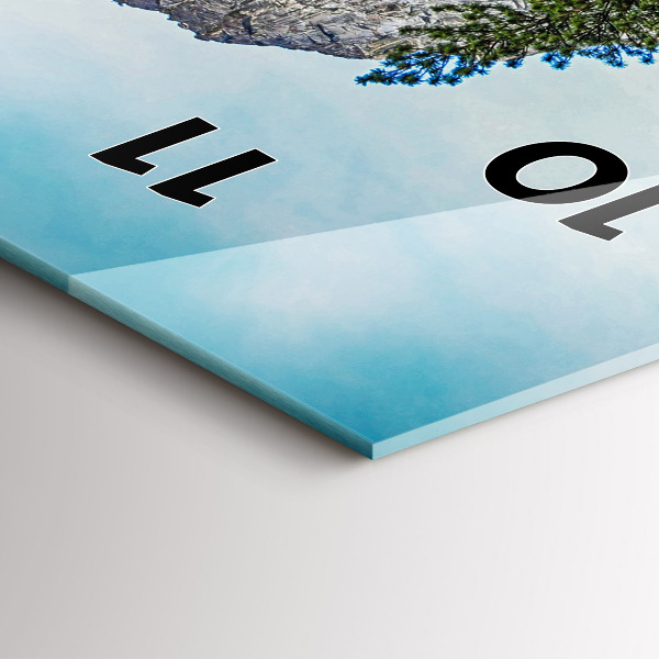 Ceas vertical de perete din sticlă Pod de lemn Yosemite