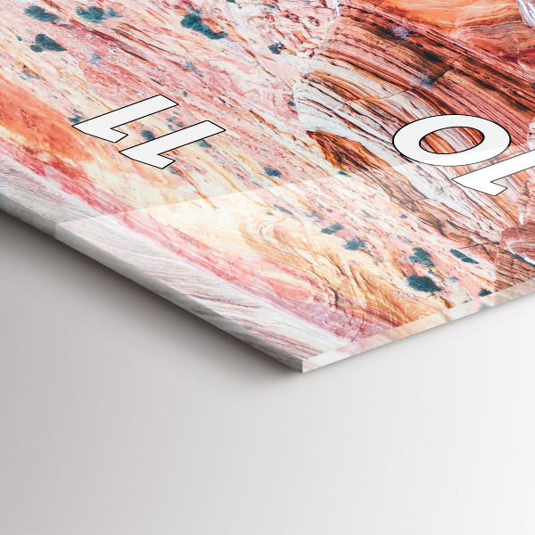 Ceas vertical de perete din sticlă Marele Canion pitoresc