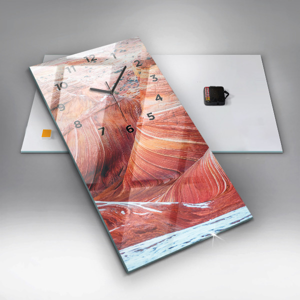 Ceas vertical de perete din sticlă Marele Canion pitoresc