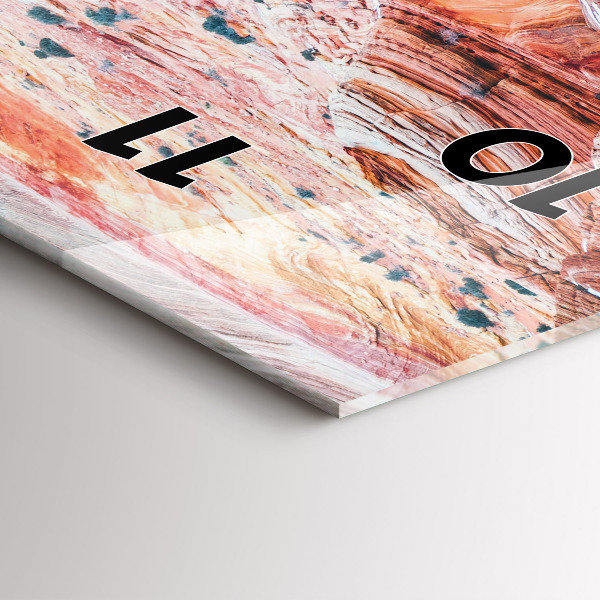 Ceas vertical de perete din sticlă Marele Canion pitoresc