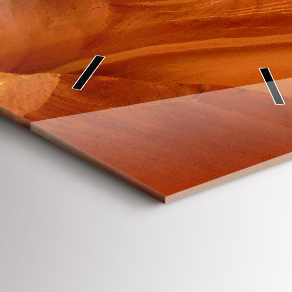 Ceas vertical de perete din sticlă Canionul deșertului