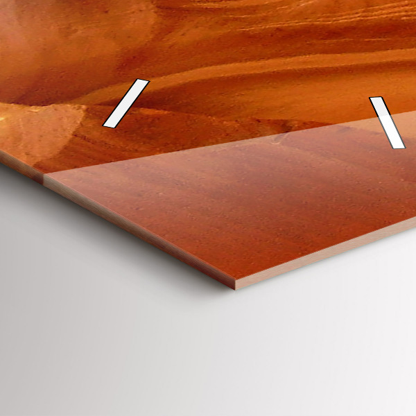 Ceas vertical de perete din sticlă Canionul deșertului