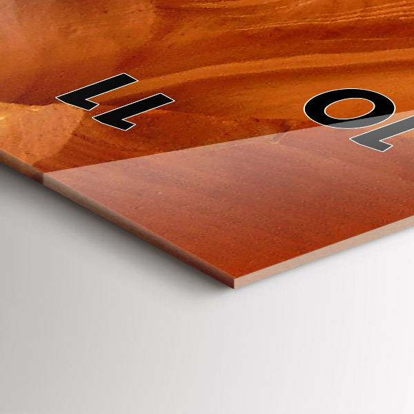 Ceas vertical de perete din sticlă Canionul deșertului