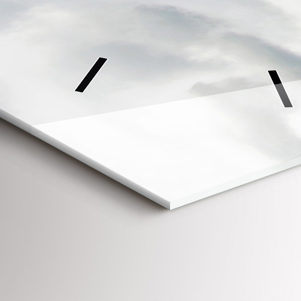 Ceas vertical de perete din sticlă Marea în Hawaii