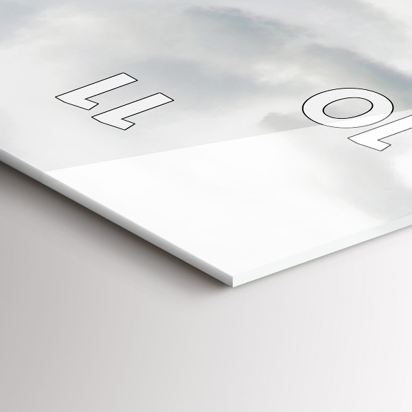 Ceas vertical de perete din sticlă Marea în Hawaii