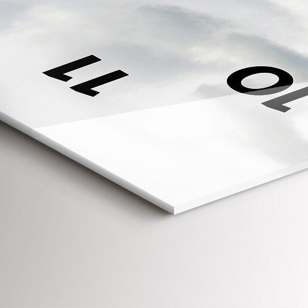 Ceas vertical de perete din sticlă Marea în Hawaii