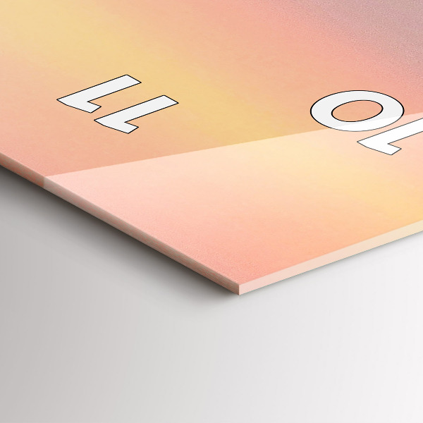 Ceas vertical de perete din sticlă Surfer în Hawaii