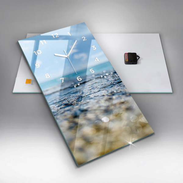 Ceas vertical de perete din sticlă Fotografia cu apă