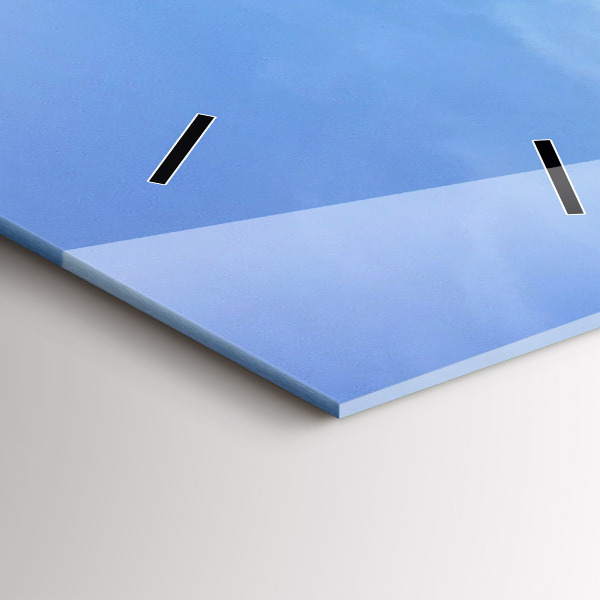 Ceas vertical de perete din sticlă Vedere la mare