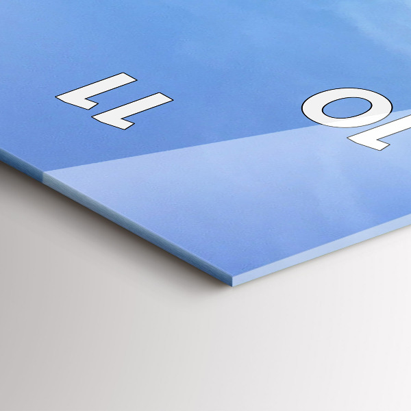 Ceas vertical de perete din sticlă Vedere la mare